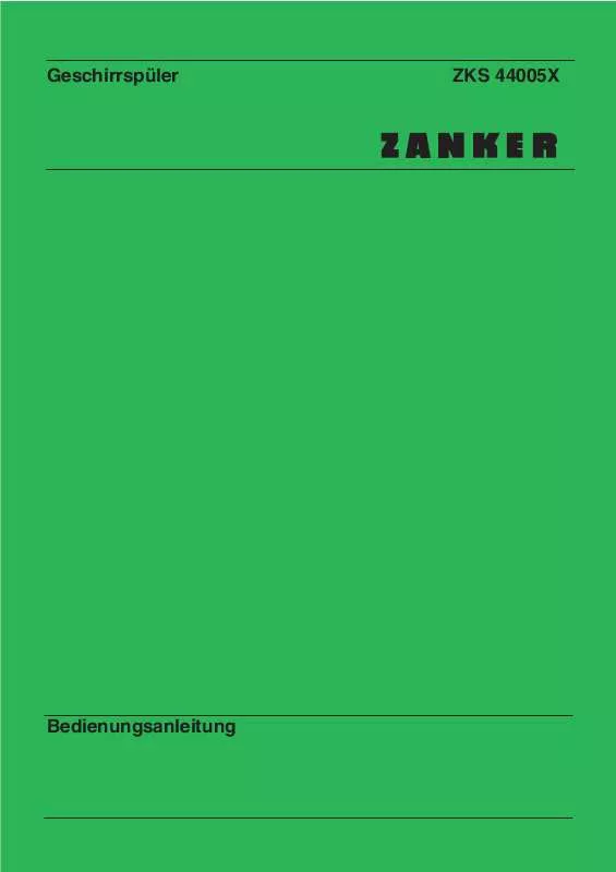 Mode d'emploi ZANKER ZKS44005X