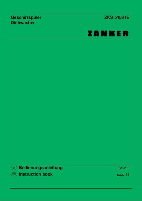 Mode d'emploi ZANKER ZKS5453IE