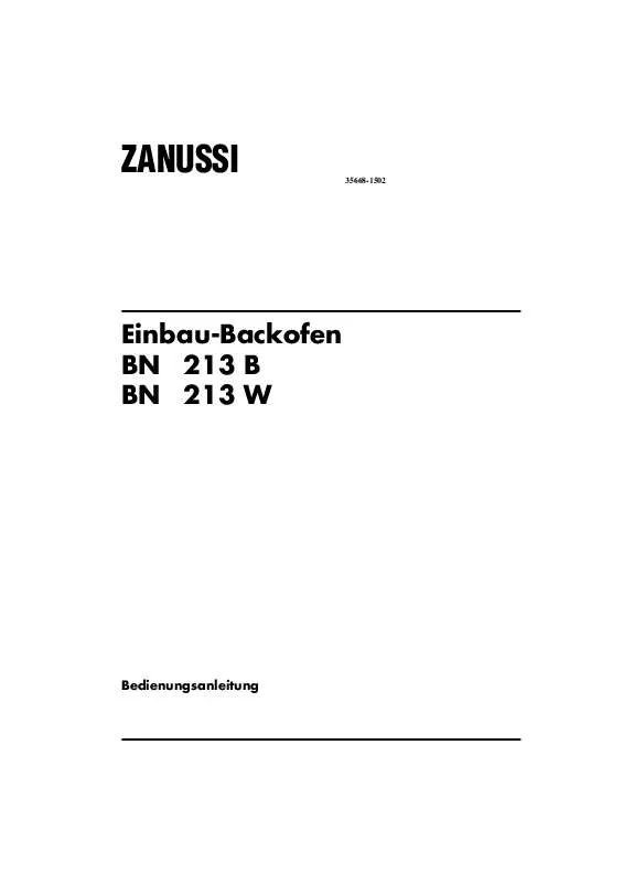 Mode d'emploi ZANUSSI BN213W