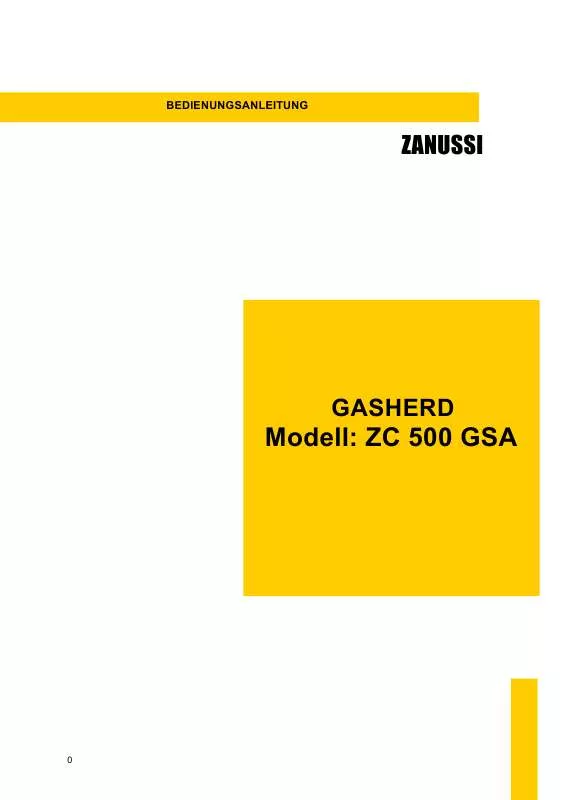 Mode d'emploi ZANUSSI ZC500GSA