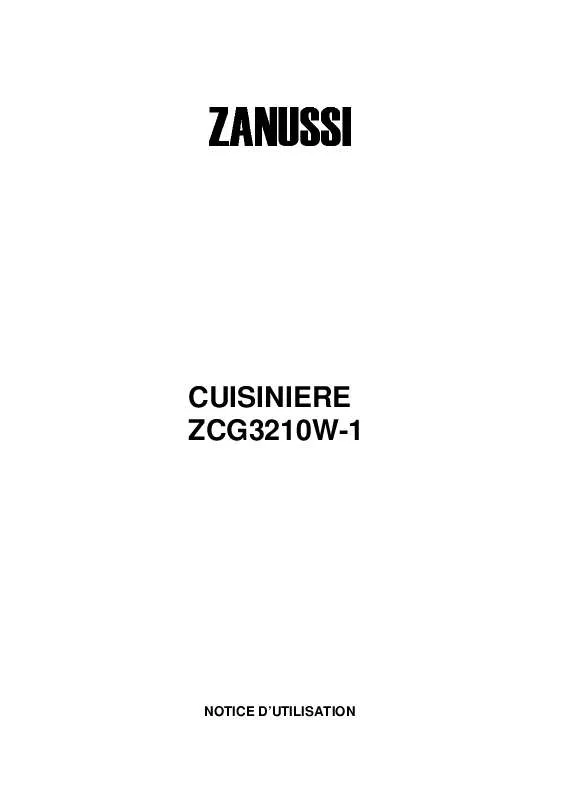 Mode d'emploi ZANUSSI ZCG3210W-1