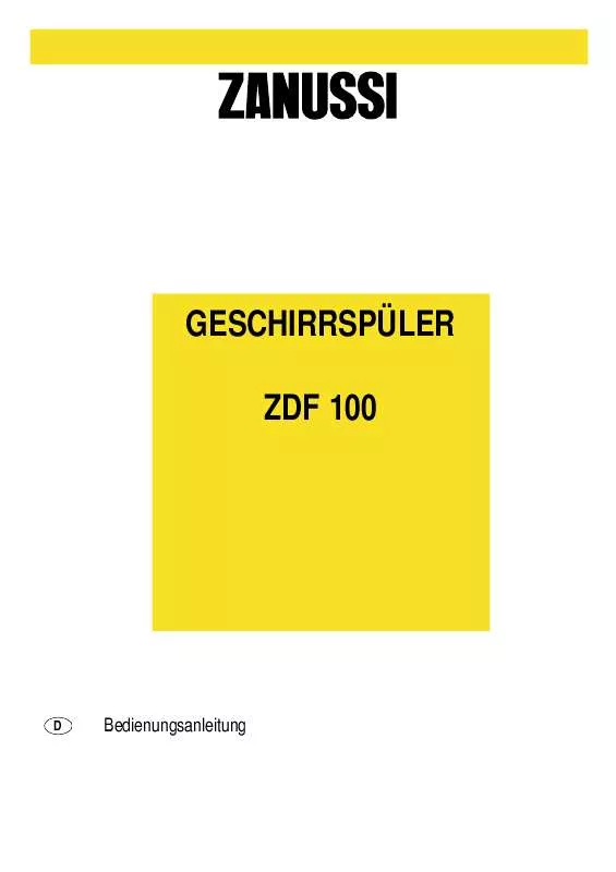 Mode d'emploi ZANUSSI ZDF100