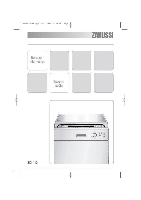 Mode d'emploi ZANUSSI ZDI110X