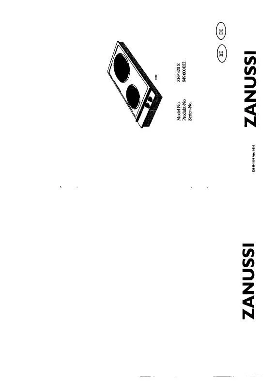 Mode d'emploi ZANUSSI ZEF320X