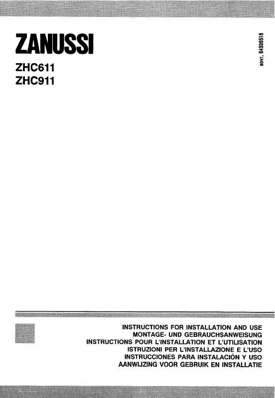 Mode d'emploi ZANUSSI ZHC611N