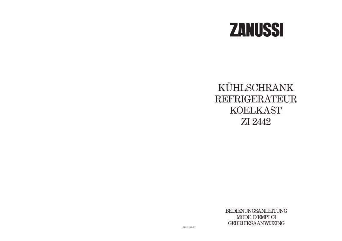 Mode d'emploi ZANUSSI ZI2442