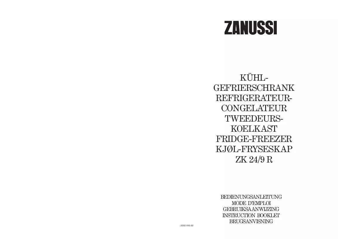 Mode d'emploi ZANUSSI ZK24/9R