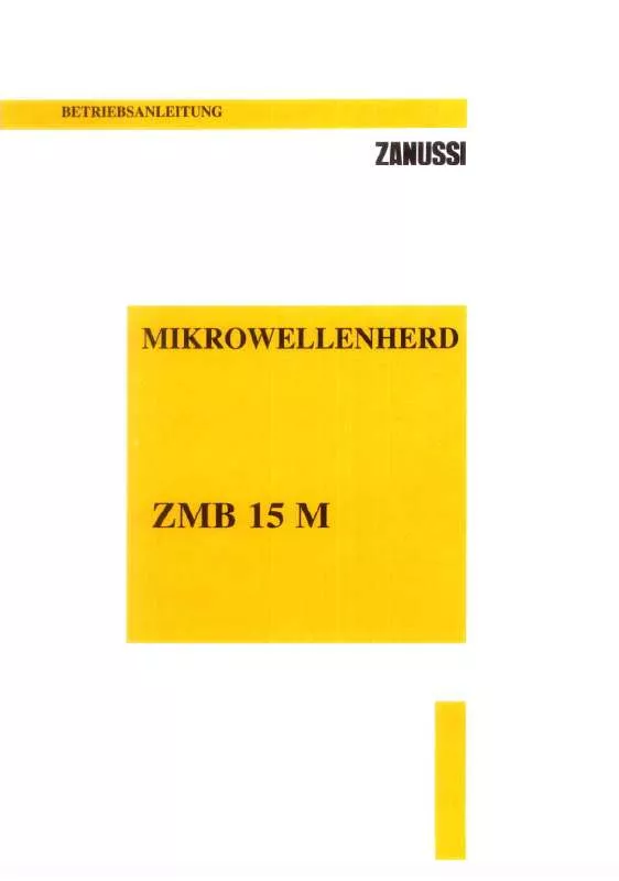 Mode d'emploi ZANUSSI ZMB15M