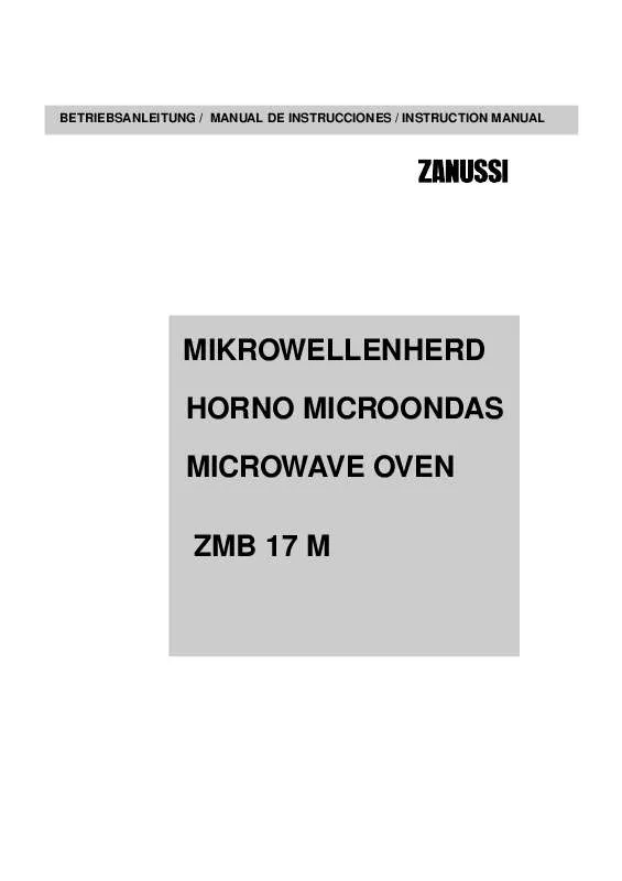 Mode d'emploi ZANUSSI ZMB17M-X