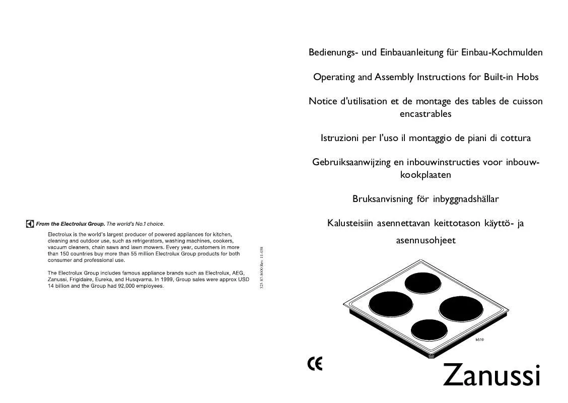 Mode d'emploi ZANUSSI ZME2005VD