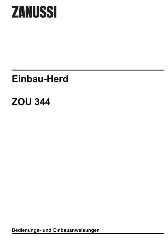 Mode d'emploi ZANUSSI ZOU344B