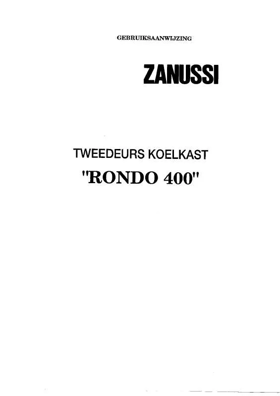 Mode d'emploi ZANUSSI ZT185R3