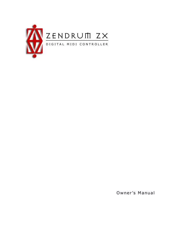 Mode d'emploi ZENDRUM ZX 3_E