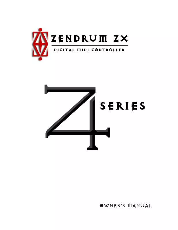 Mode d'emploi ZENDRUM ZX 4_E