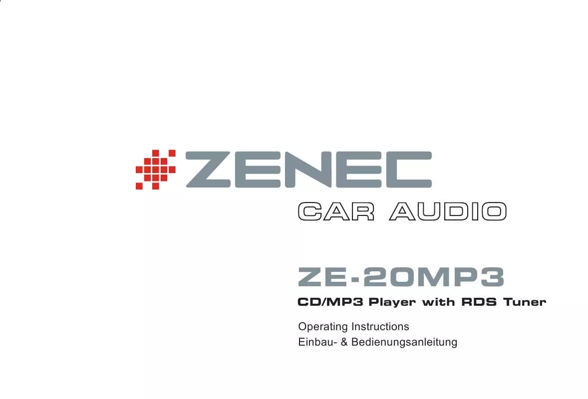 Mode d'emploi ZENEC ZE-20MP3