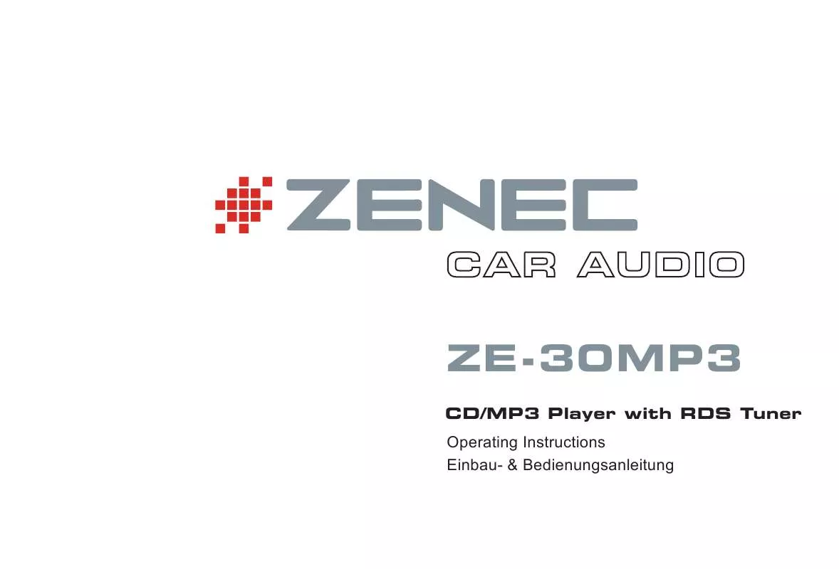 Mode d'emploi ZENEC ZE-30MP3