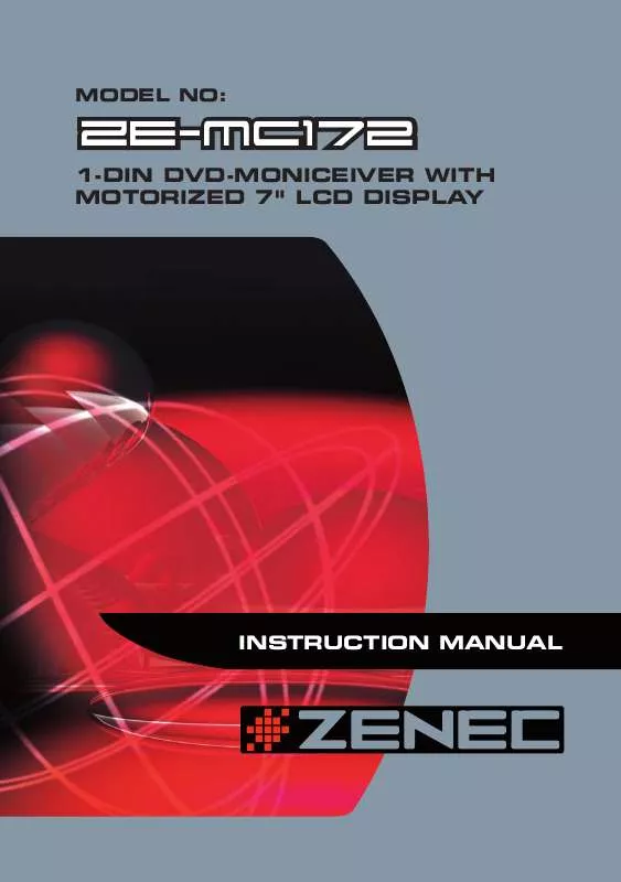 Mode d'emploi ZENEC ZE-MC172