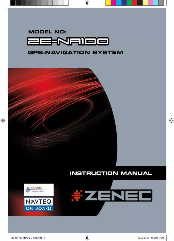 Mode d'emploi ZENEC ZE-NA100