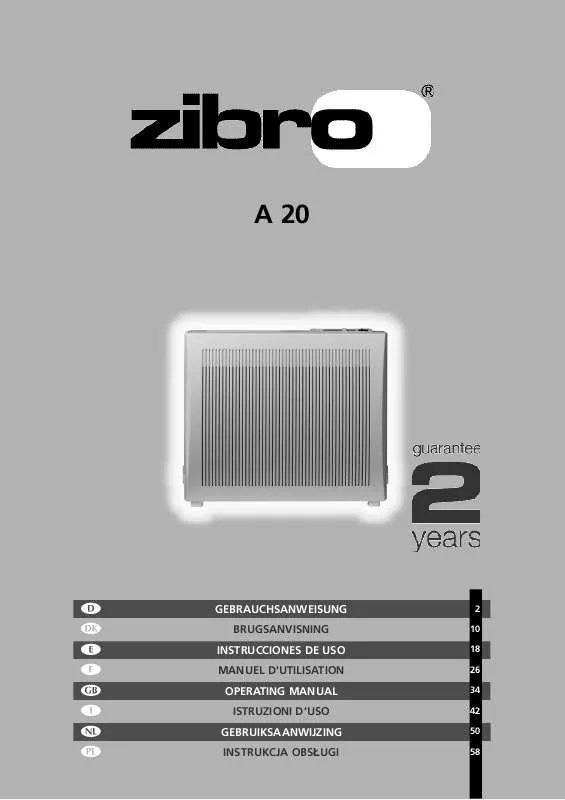 Mode d'emploi ZIBRO A20