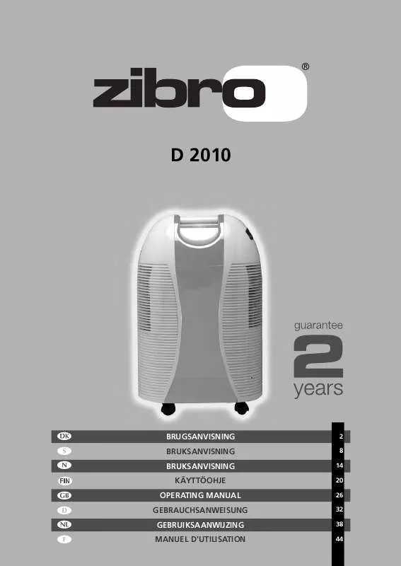 Mode d'emploi ZIBRO D2010