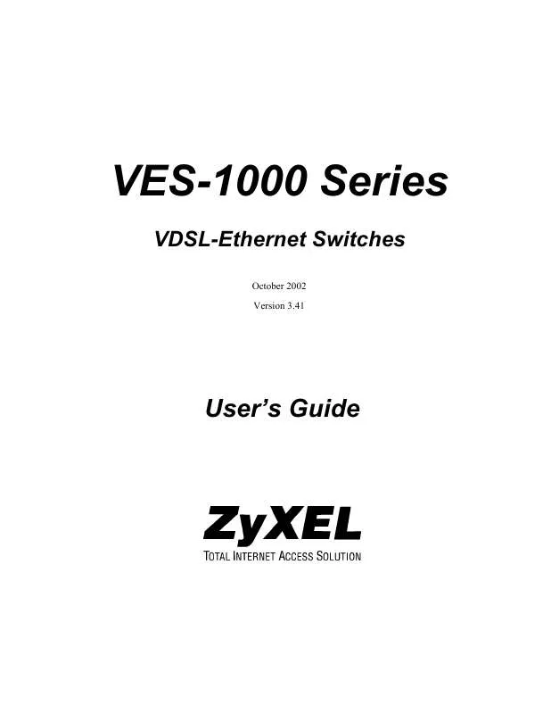Mode d'emploi ZYXEL VES-1000