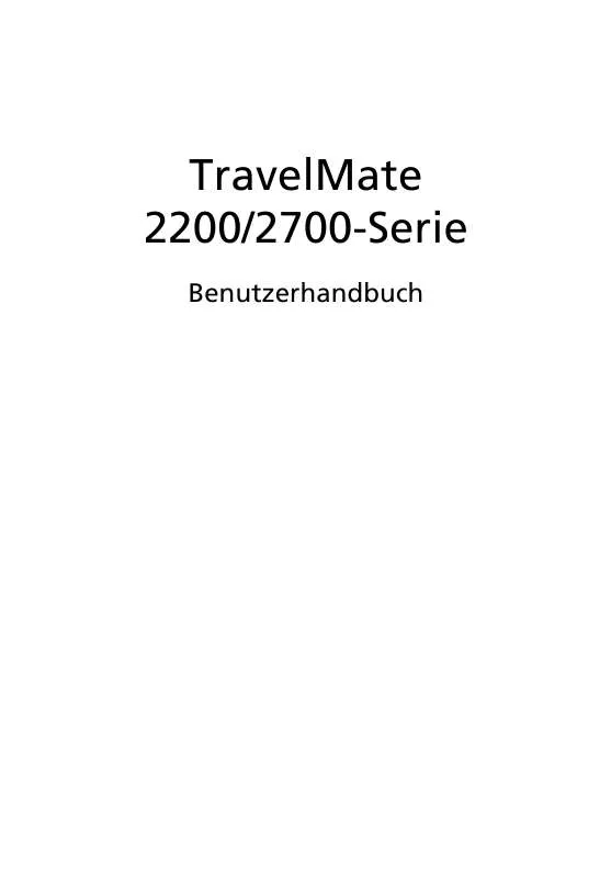 Mode d'emploi ACER TRAVELMATE-2200