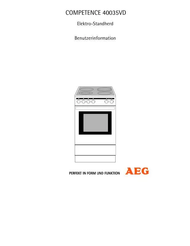 Mode d'emploi AEG-ELECTROLUX 40035VD-WC