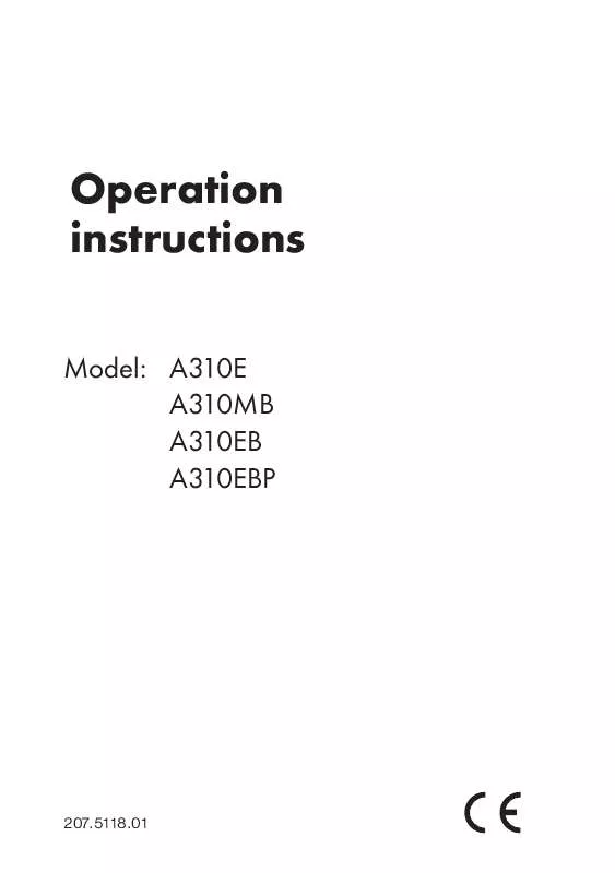 Mode d'emploi AEG-ELECTROLUX A310EBP