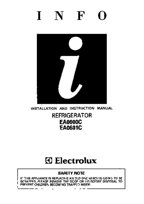 Mode d'emploi AEG-ELECTROLUX EA0601C