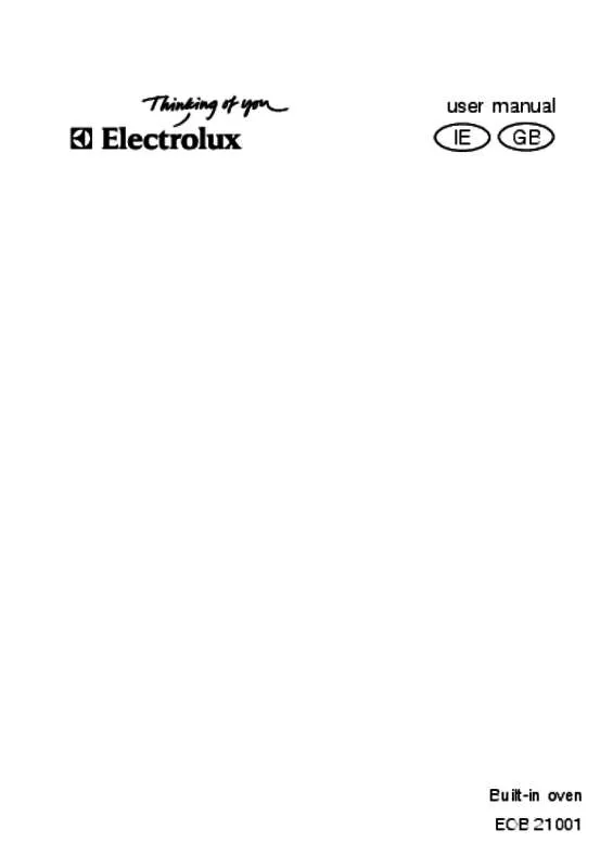 Mode d'emploi AEG-ELECTROLUX EOB21001W