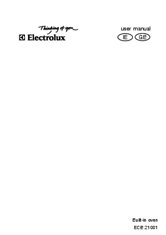 Mode d'emploi AEG-ELECTROLUX EOB21001X