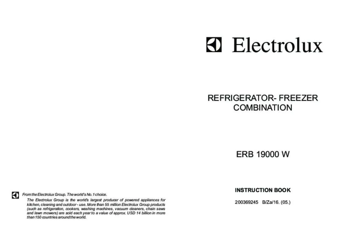 Mode d'emploi AEG-ELECTROLUX ERB19000W