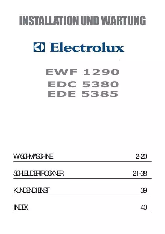Mode d'emploi AEG-ELECTROLUX EWF1290