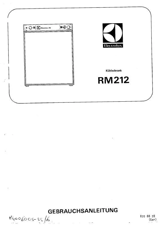 Mode d'emploi AEG-ELECTROLUX RM212