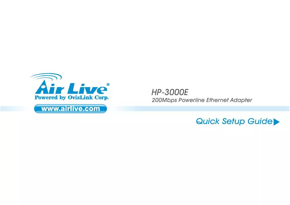 Mode d'emploi AIRLIVE HP-3000E