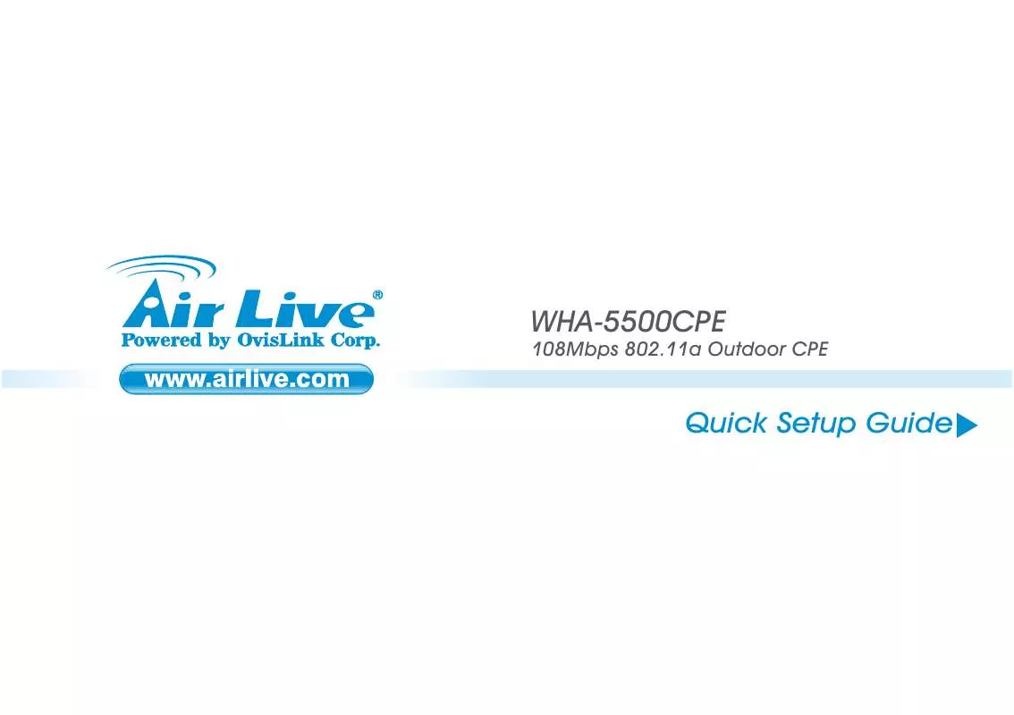 Mode d'emploi AIRLIVE WHA-5500CPE