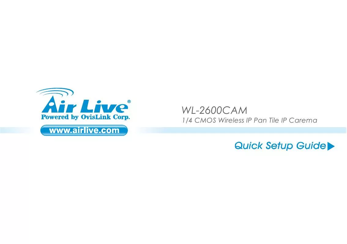Mode d'emploi AIRLIVE WL-2600CAM