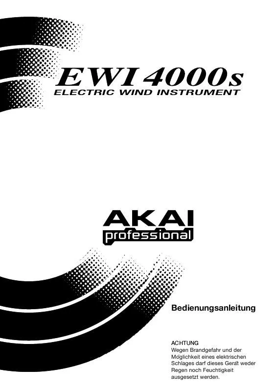 Mode d'emploi AKAI EWI 4000S