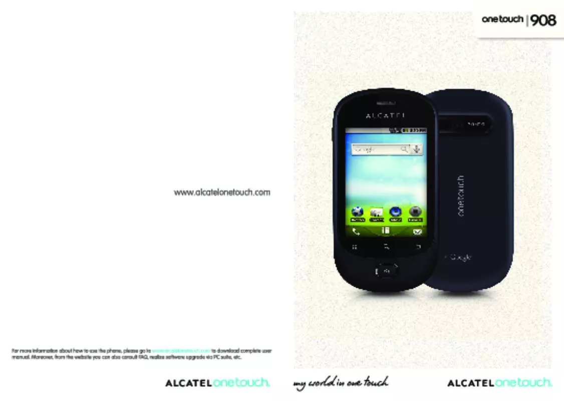 Mode d'emploi ALCATEL ONE TOUCH 908/908F