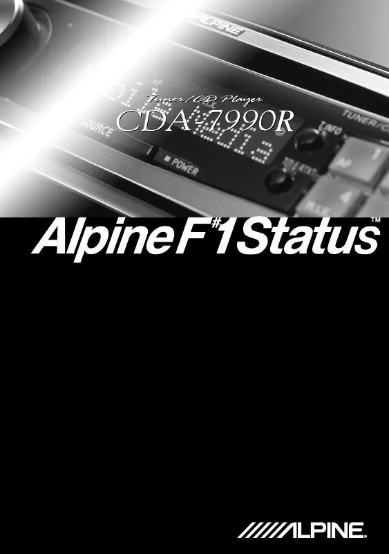Mode d'emploi ALPINE CDA-7990R