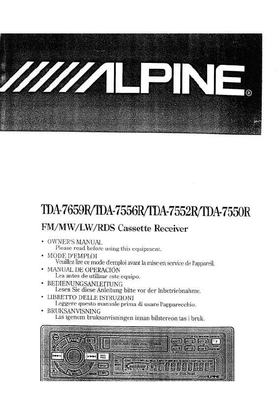 Mode d'emploi ALPINE TDA-7550R