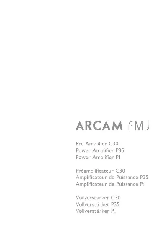 Mode d'emploi ARCAM P35
