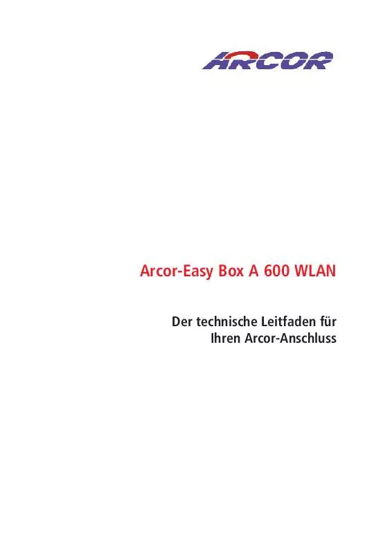 Mode d'emploi ARCOR EASY BOX A 600 WLAN
