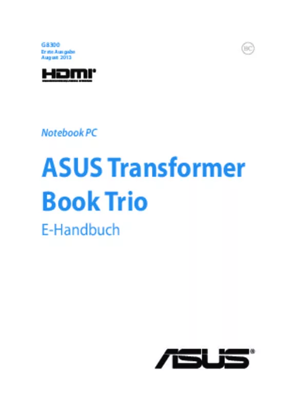 Mode d'emploi ASUS TRANSFORMER BOOK TRIO TX201LAF-CQ004DW