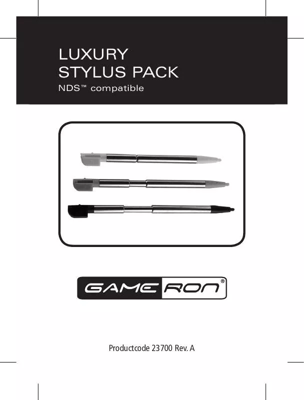 Mode d'emploi AWG LUXURY STYLUS PACK FOR NDS