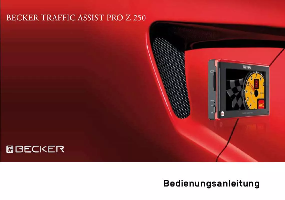 Mode d'emploi BECKER TRAFFIC ASSIST PRO Z250