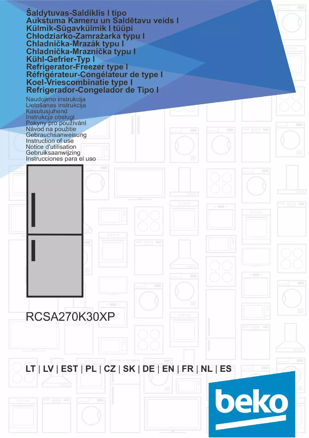 Mode d'emploi BEKO RCSA270K30XP