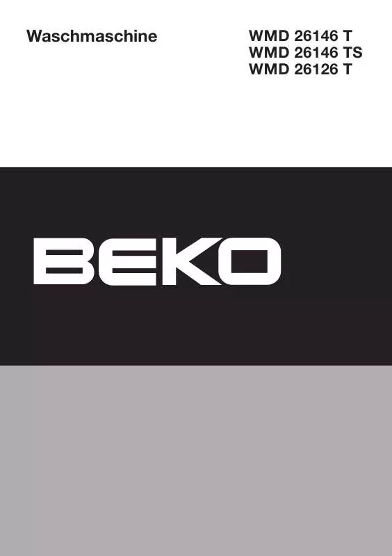 Mode d'emploi BEKO WMD 26126 T