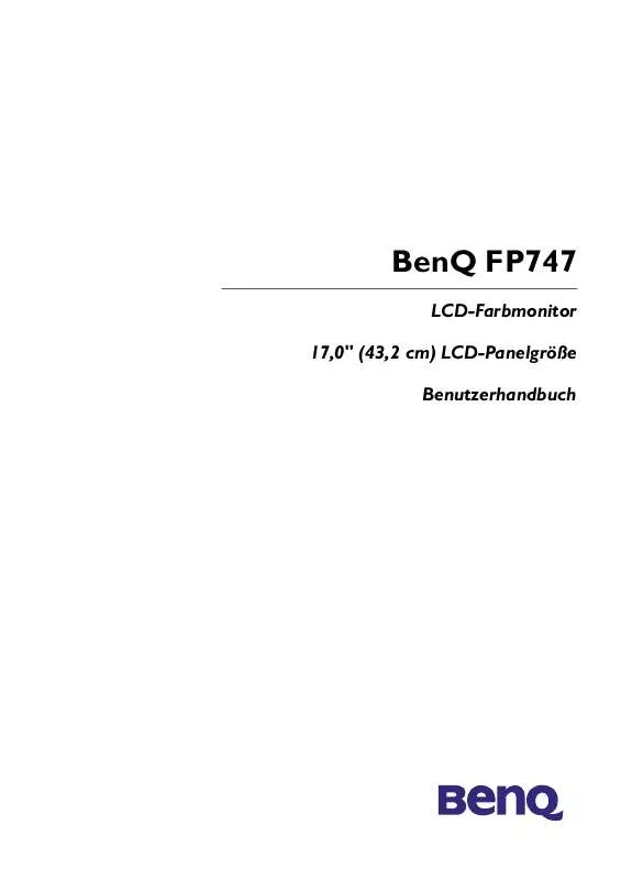 Mode d'emploi BENQ FP747