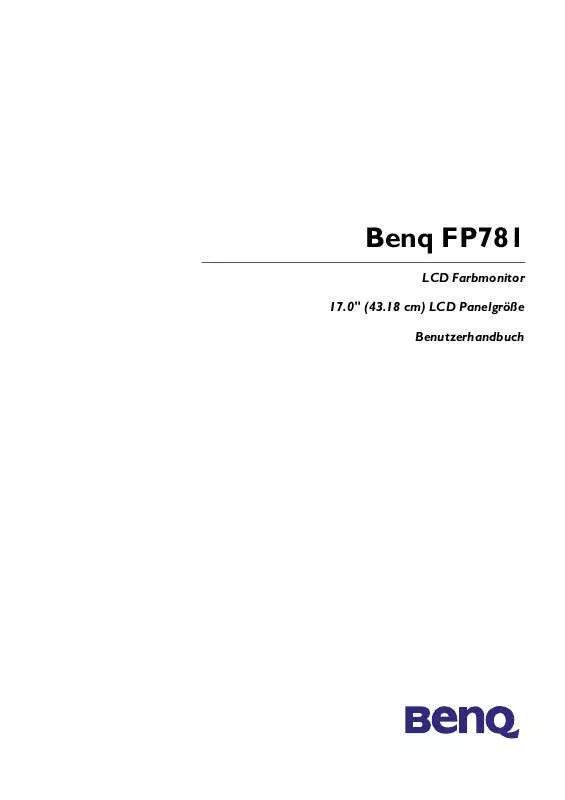 Mode d'emploi BENQ FP781